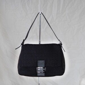 Fendi Black Zucchino Mama Baguette